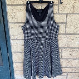 Lane Bryant black and white polka dot fit and flare dress Stretch Size 20